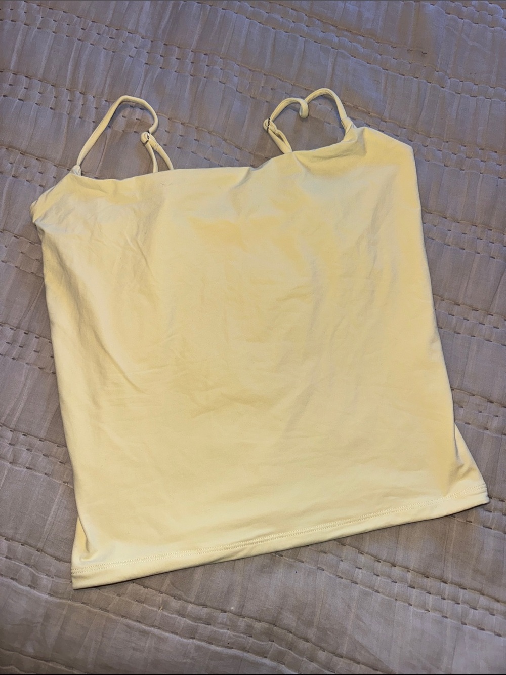 Yellow Spaghetti Strap Tank Top - Women